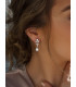 Pendientes Novia Pequeños Diseño Floral LINEARGENT - 17087-A