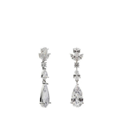 Pendientes Novia con Circonitas Talla Marquesa y Pera LINEARGENT - 19618-A