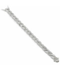 Pulsera eslabones plata ovalados con circonitas blancas LINEARGENT - 17986-P