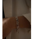 Pulsera eslabones plata ovalados con circonitas blancas LINEARGENT - 17986-P