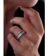 Anillo de Plata con Circonitas y Cuarzo Adamantino Lineargent - 18341-R