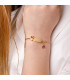 Pulsera Minnie Mouse Placa y Mariquita Acero Dorado DISNEY - ST0032B