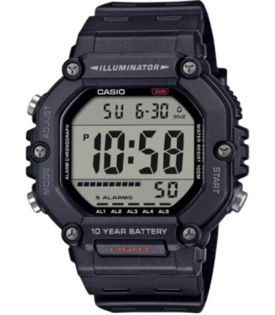 Reloj Digital Grande Rectangular Negro CASIO - AE-1600H-1AVEF