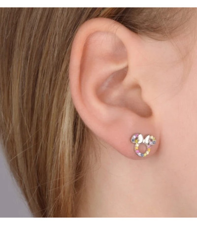 Pendientes Silueta Minnie Piedras Multicolor DISNEY - AG0009P1