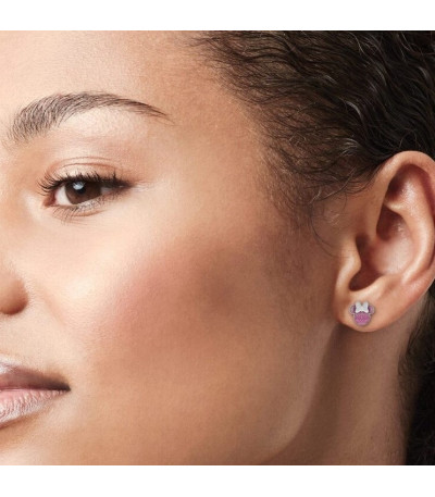 Pendientes Mini Minnie Mouse Glitter Acero DISNEY - ST0042P