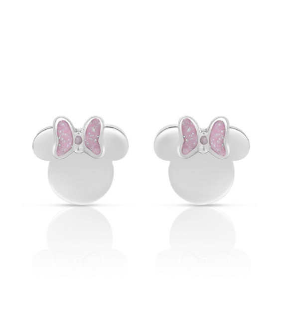 Pendientes Mini Minnie Mouse Lazo Glitter Acero DISNEY - ST0049P