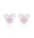 Pendientes Mini Minnie Mouse Corazón Rosa Acero DISNEY - ST0047P