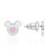 Pendientes Mini Minnie Mouse Corazón Rosa Acero DISNEY - ST0047P