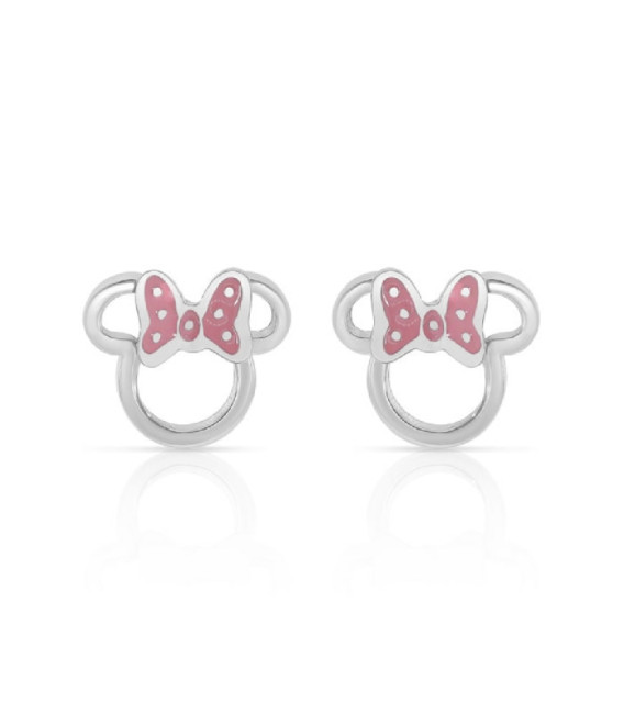 Pendientes Mini Minnie Mouse Lazo Lunares Acero DISNEY - ST0048P