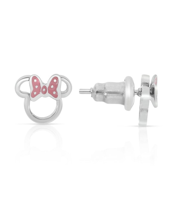 Pendientes Mini Minnie Mouse Lazo Lunares Acero DISNEY - ST0048P