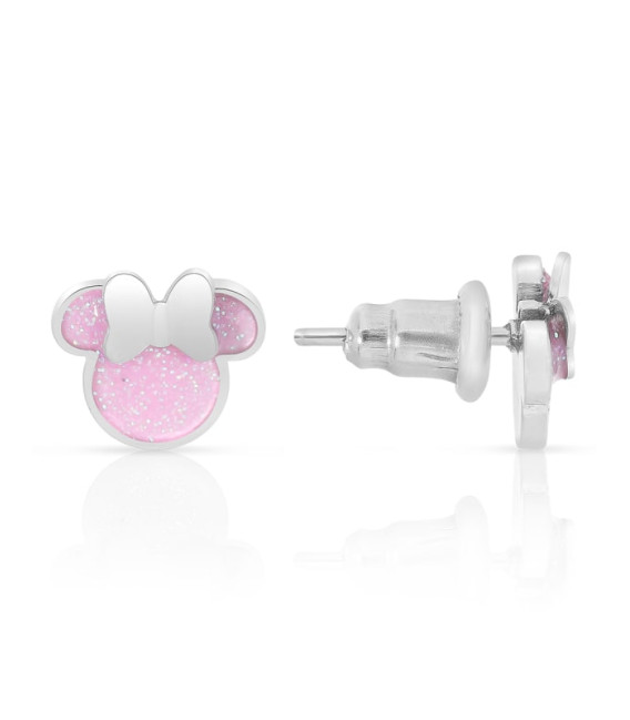 Pendientes Mini Minnie Mouse Glitter Acero DISNEY - ST0042P