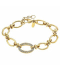 Pulsera Mujer Acero Dorado Centro Circonitas Woman`s Heart LOTUS STYLE - LS2360-2/1