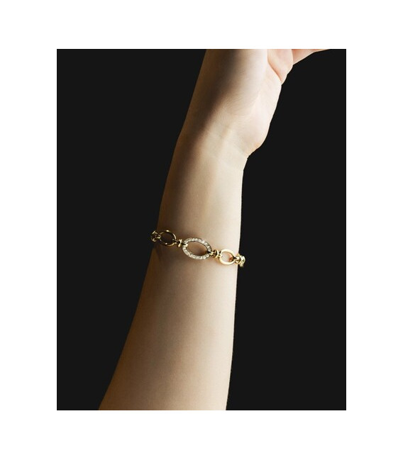 Pulsera Mujer Acero Dorado Centro Circonitas Woman`s Heart LOTUS STYLE - LS2360-2/1