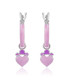 Aros Pendientes Princesas con Esmalte Rosa DISNEY - AG0107P