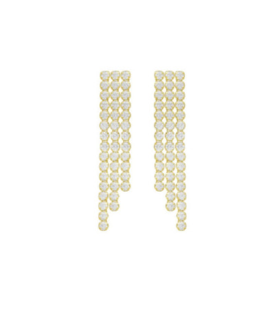 Pendientes Largos Dorados Triple Cascada VICTORIA CRUZ - A4365-07DT