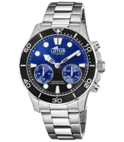 Reloj Hombre Acero Esfera Azul Degradado a Negro LOTUS HYBRID - 18800/3