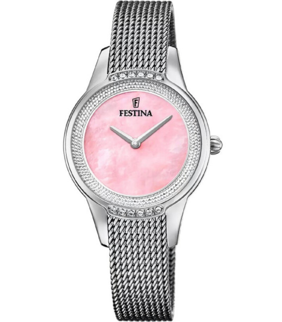Reloj Mujer Esfera Rosa Acero Malla Milanesa FESTINA - F20494/5
