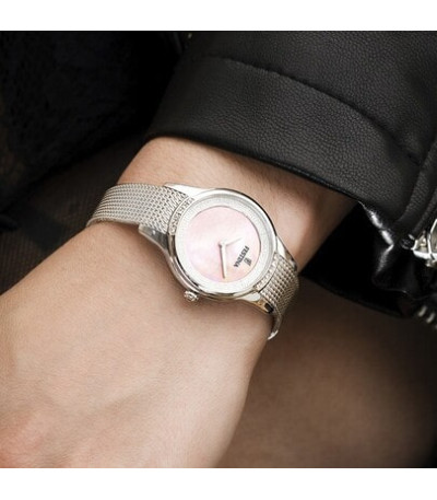Reloj Mujer Esfera Rosa Acero Malla Milanesa FESTINA - F20494/5