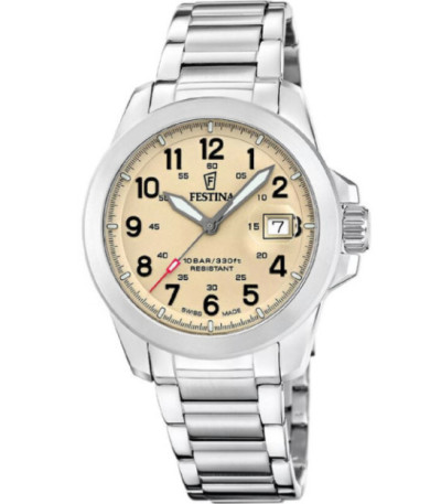 Reloj Hombre Camel Beige con 3 correas FESTINA SWISS MADE - F20081/1