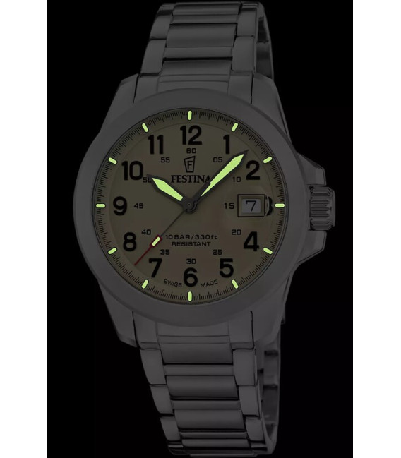 Reloj Hombre Camel Beige con 3 correas FESTINA SWISS MADE - F20081/1