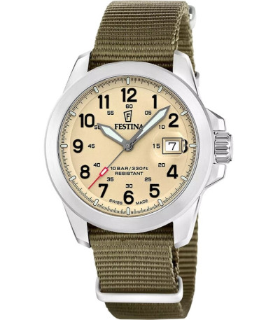 Reloj Hombre Camel Beige con 3 correas FESTINA SWISS MADE - F20081/1