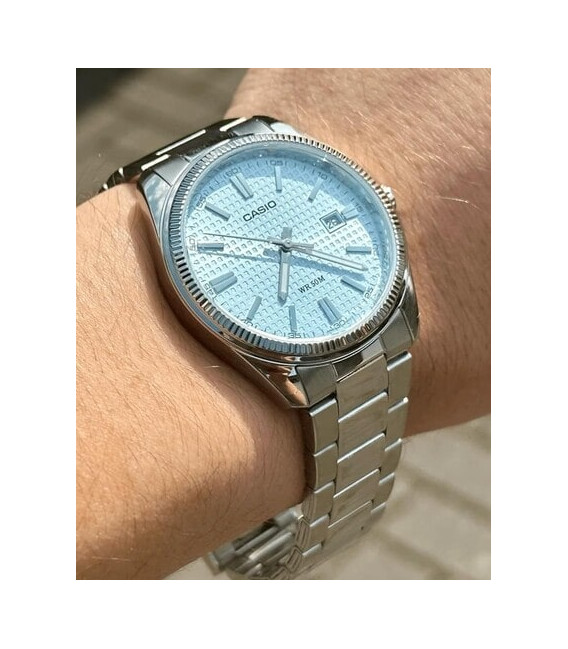 Reloj Casio Esfera Azul Claro Unisex - MTP-1302PE-2AVEF