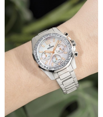 Reloj para mujer Cronómetro Esfera Nacarada RAINBOW FESTINA - F20606/1