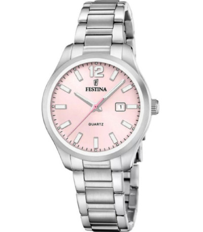 Reloj Mujer Esfera Rosa Claro Acero Classics FESTINA - F20737/2