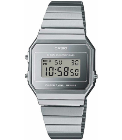 Reloj Retro Digital Plateado Fino Efecto Espejo CASIO - A700WEV-7AEF