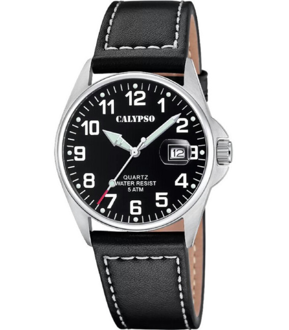 Reloj Básico para Hombre Correa y Esfera Negra CALYPSO - K5870/4