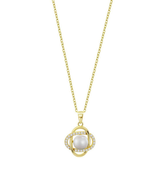 Collar Dorado con Perla Pure Essential LOTUS SILVER - LP3094-1/2