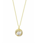 Collar Dorado con Perla LOTUS SILVER - LP3095-1/2