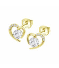 Pendientes Dorados de Corazón Mujer LOTUS SILVER - LP3106-4/4
