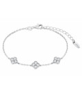 Pulsera Cadena con 3 Tréboles con Circonitas LOTUS SILVER - LP3889-2/2