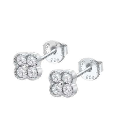 Pendientes Trébol Hojas Circonita Mujer LOTUS SILVER - LP3889-4/3