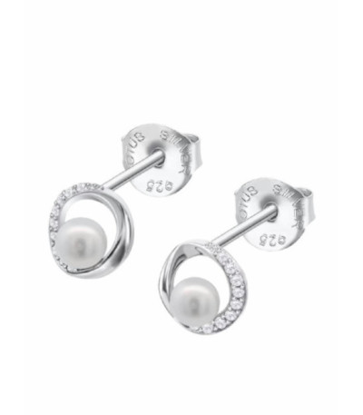 Pendientes Plata 925 Redondo con Perla LOTUS SILVER - LP3898-4/1