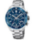 Reloj Hombre Cronómetro Acero Esfera y Bisel Cerámica Azul FESTINA SWISS MADE - F20042/2