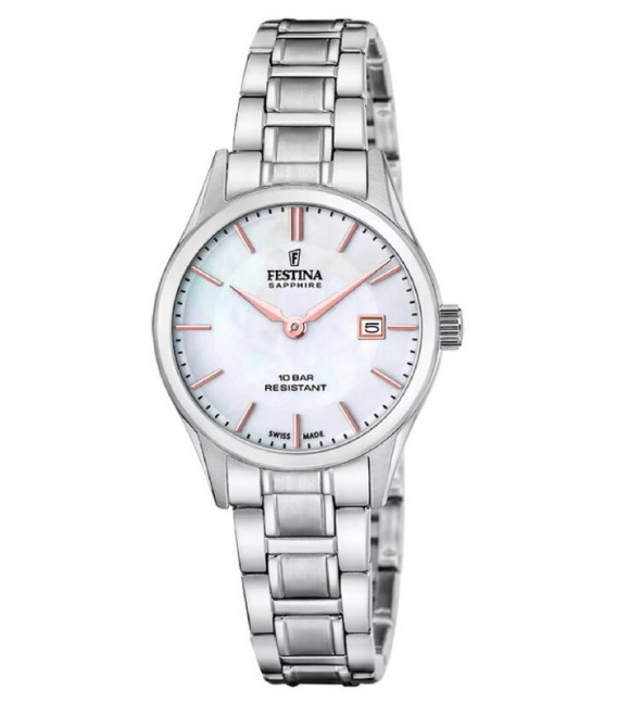 Reloj Mujer Esfera Nacarada FESTINA SWISS MADE - F20068/2