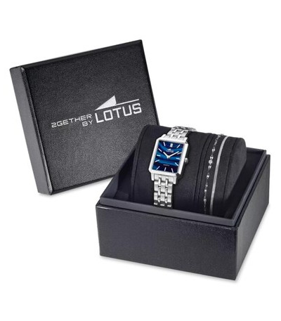 Reloj Mujer Rectangular Esfera Azul Vibrante 2GETHER by LOTUS - 19008/3