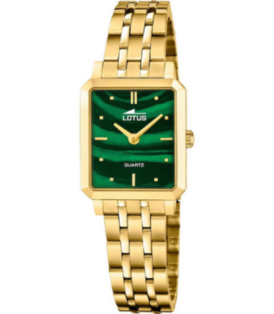 Reloj Mujer Dorado Rectangular Esfera Verde 2GETHER by LOTUS - 19009/3