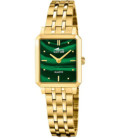 Reloj Mujer Dorado Rectangular Esfera Verde 2GETHER by LOTUS - 19009/3