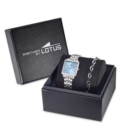 Reloj Mujer Cuadrado Esfera Azul Claro 2GETHER by LOTUS - 19010/3