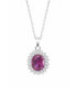 Collar Plata Colgante Piedra Oval Rojo LOTUS SILVER - LP3459-1/4
