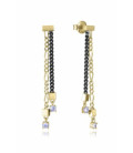Pendientes Largos Plata Bicolor Dorado Gris con Circonitas VICEROY JEWELS - 13249E100-35