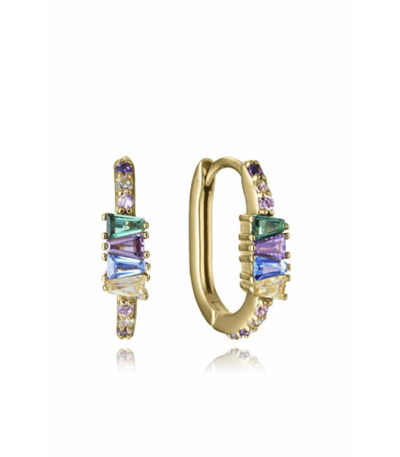 Aros Ovales Plata Dorada Multicolor VICEROY JEWELS - 15129E100-39