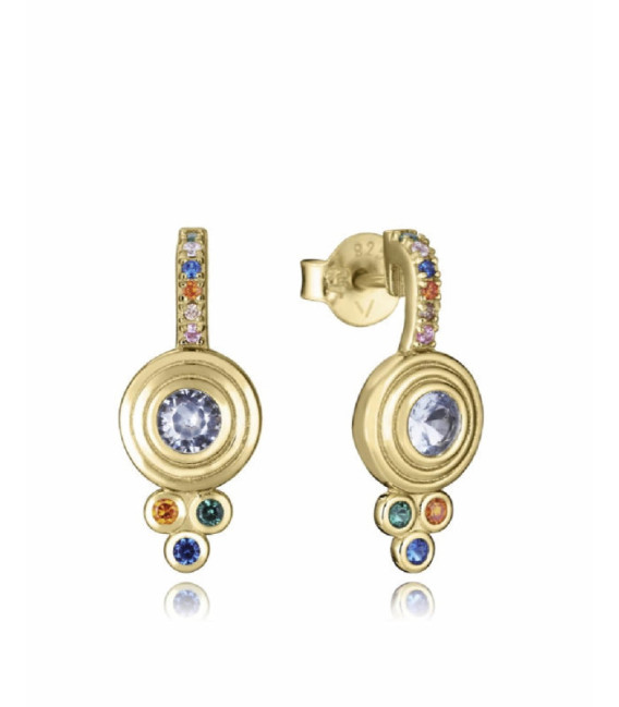 Pendientes Plata Dorada Piedras Multicolor VICEROY JEWELS - 2346E100-39