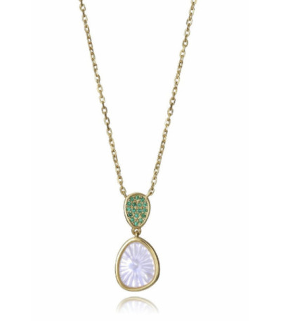 Collar Plata Dorado Nacar y Piedras Verdes VICEROY JEWELS - 2364C100-92