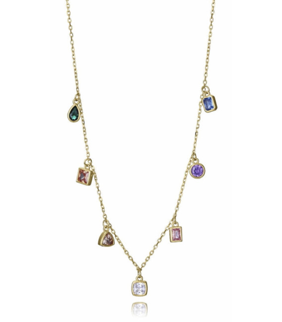 Gargantilla Plata Dorada Con Coltantes de Piedras Multicolor VICEROY JEWELS - 2365C100-39