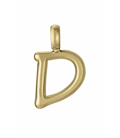 Motivo Colgante Letra D acero IP oro VICEROY FASHION - 15200M01012D