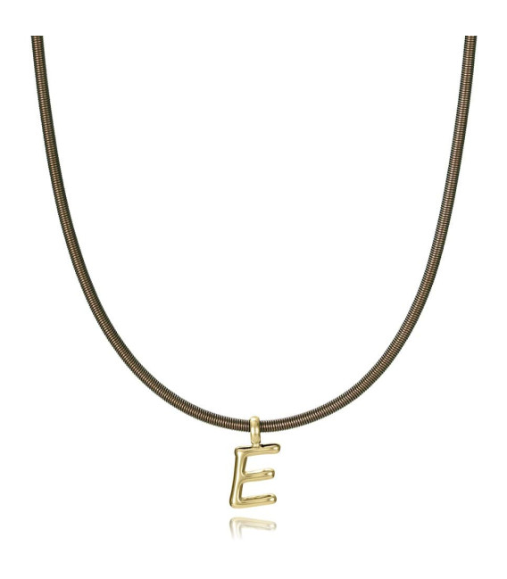 Motivo Colgante Letra E acero IP oro VICEROY FASHION - 15200M01012E